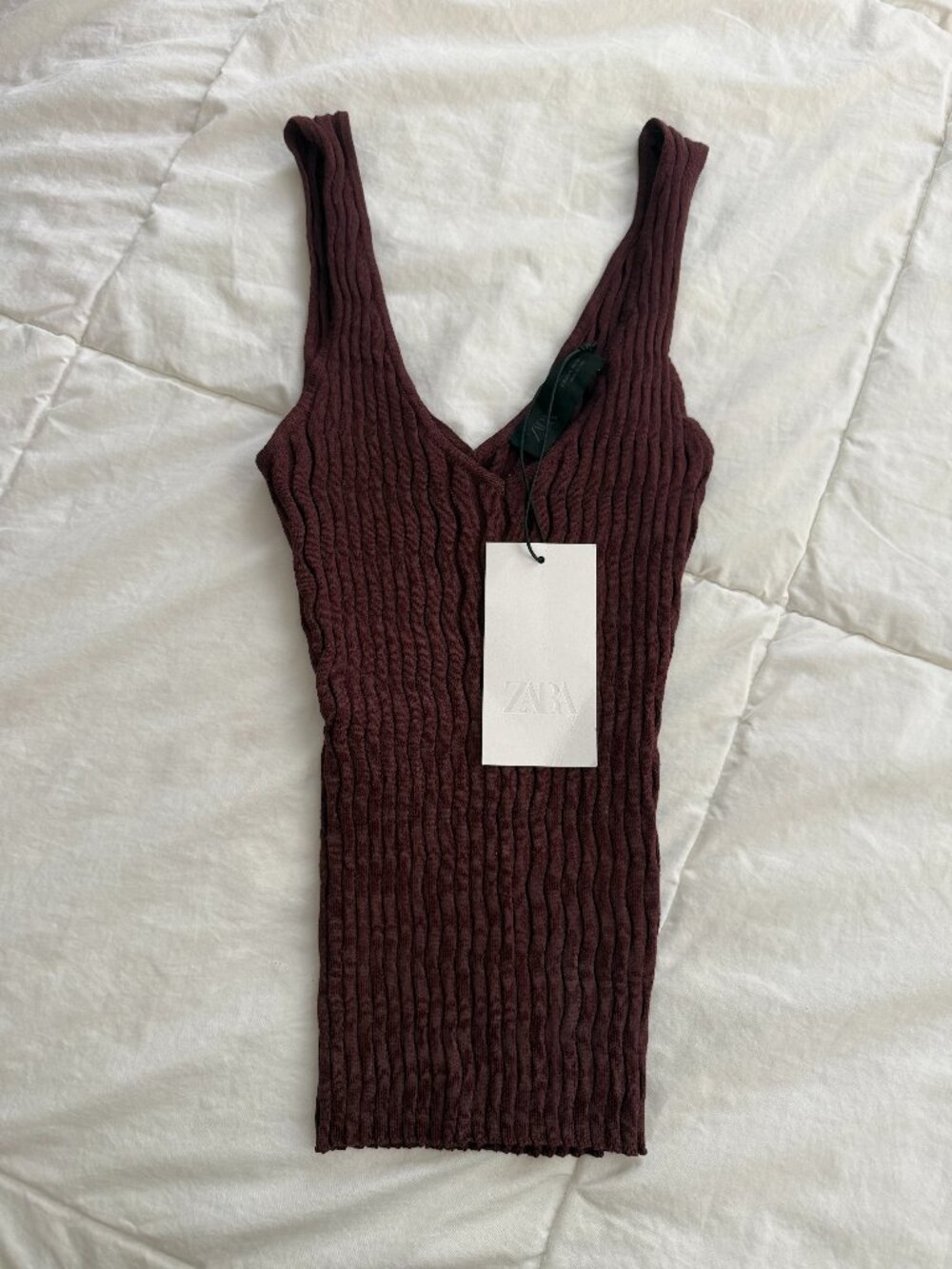 NWT Zara Wavy Ribbed Tank